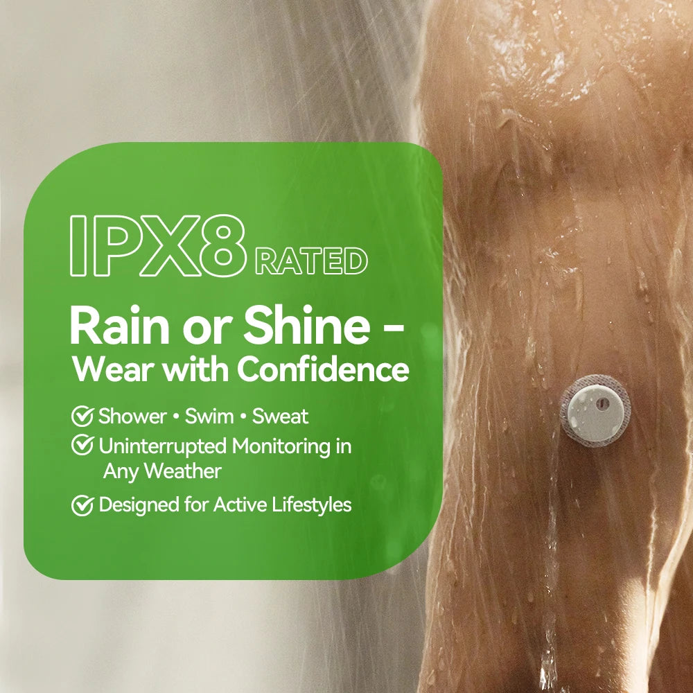 2PCS Microtech LinX Continuous Glucose Monitor System CGM 24H Real-Time Blood Sugar Tracking Sensor for Diabetes Management