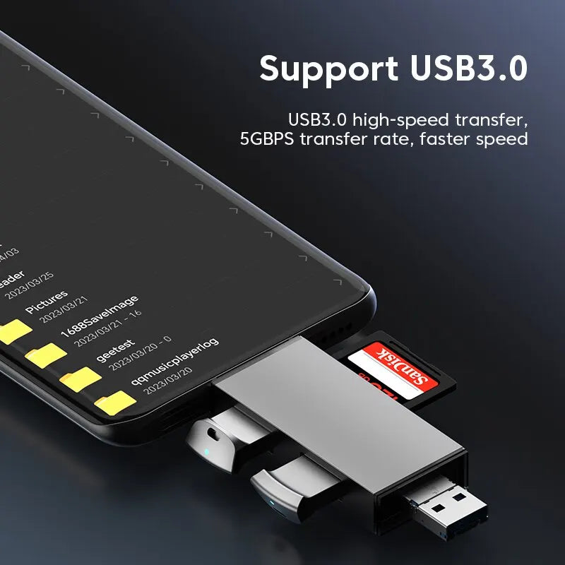 USB 3.0 7 in 1 Multi-Function Card Reader High-Speed Transfer Universal SD/TF Card PC Notebook Accessories High-Speed Card Reade