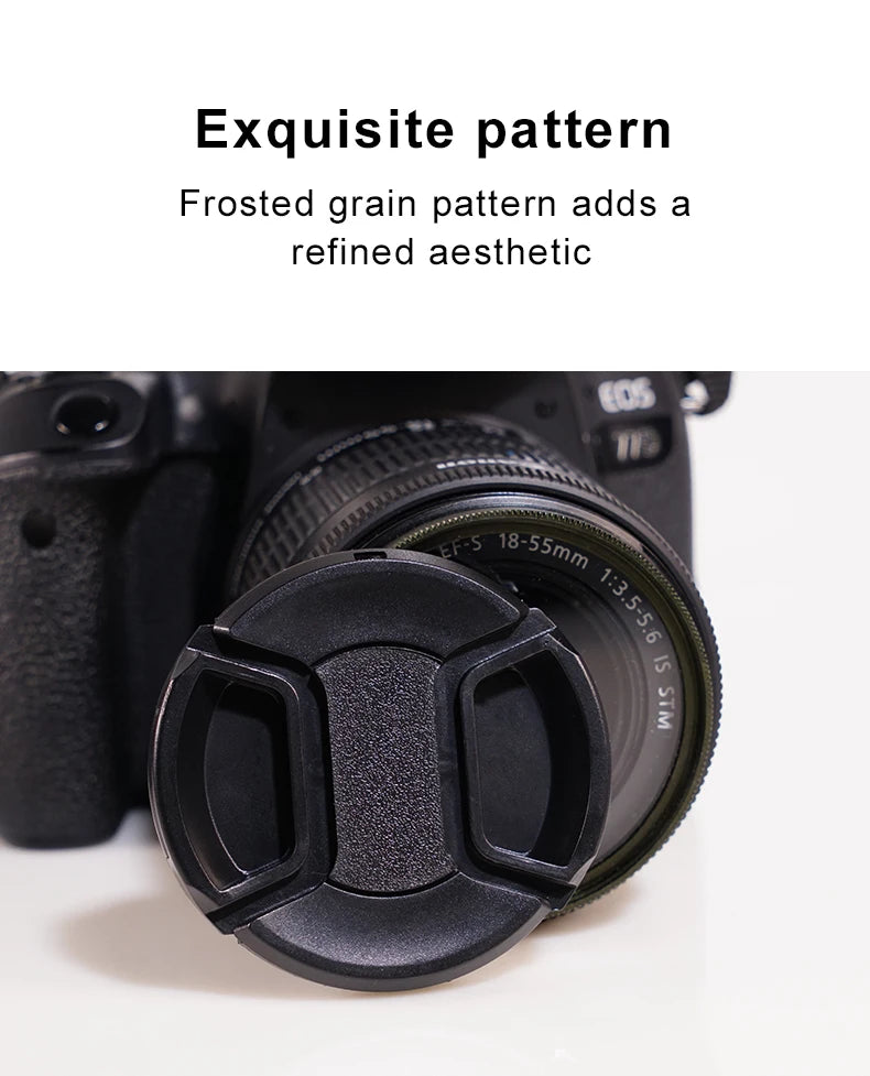 Camera Lens Cap 39mm 40.5mm 43mm 46mm 49mm 52mm 55mm 58mm 62mm 67mm 72mm 77mm 82mm Lens Protector fuji sony Front Lens Cap 1pcs