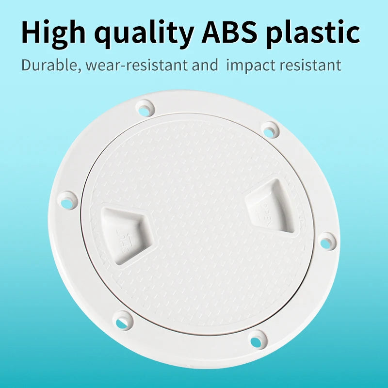 ABS Round Deck Inspection Access Hatch Cover Plastic White Black Boat Screw Out Deck Inspection Plate For Yacht Marine 4inch