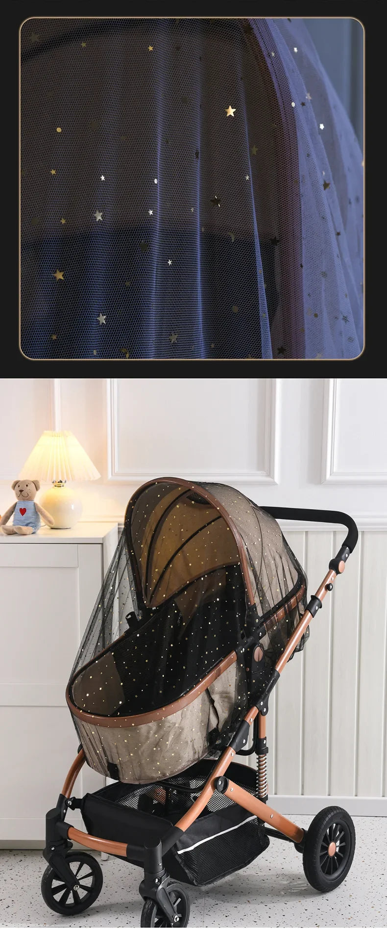 Baby Cart Sunshade Mosquito Net Universal Pram Net Buggys Insect Fly Net Protection Cover for Stroller Pushchair
