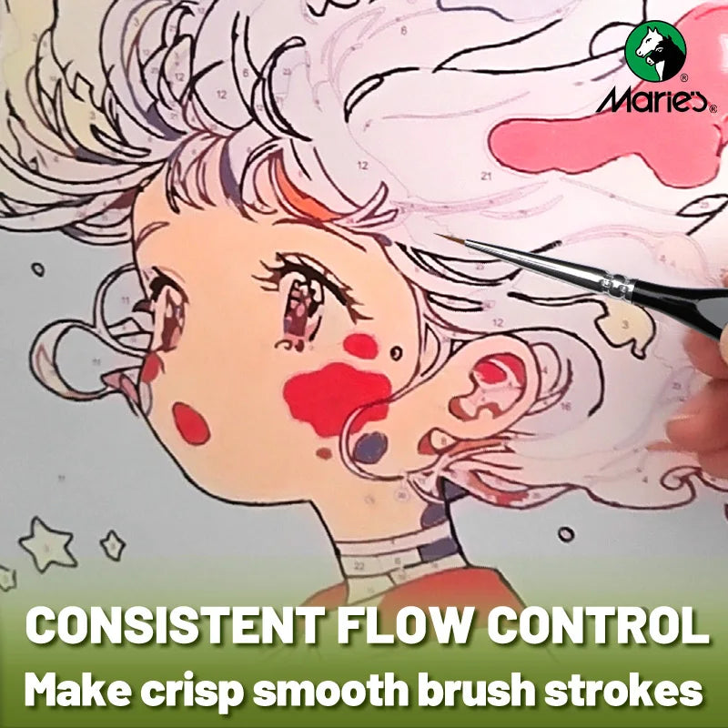 Marie's 00000 Fine Tip Paint Brush Set for Acrylic, Models, Mini  Miniature Detail , Nylon Hair Thin Extra Fine Paintbrushes