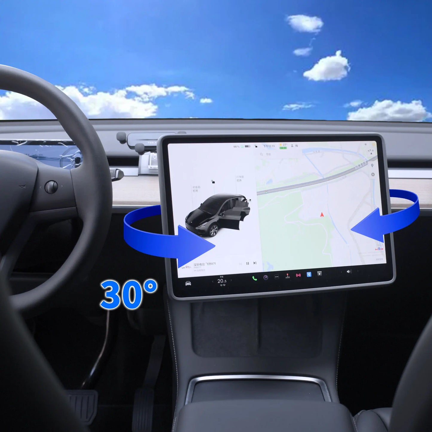 Swivel Mount for Tesla Model 3 highland Tilt Screen Rotate display bracket Model Y Rotary Monitor Switch Accessories 2023 2024