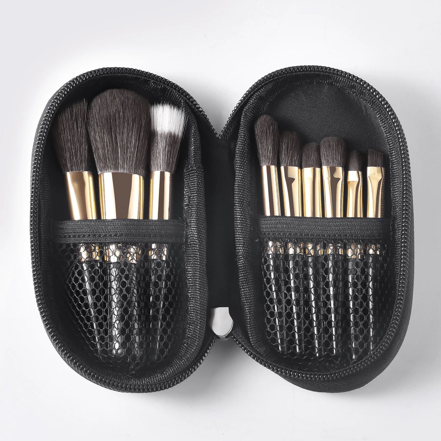 Makeup Brush Sets , 9pcs  Minimalist Portable With Storage Bag Portable Cosmetic Brushes  For Making Up Supply