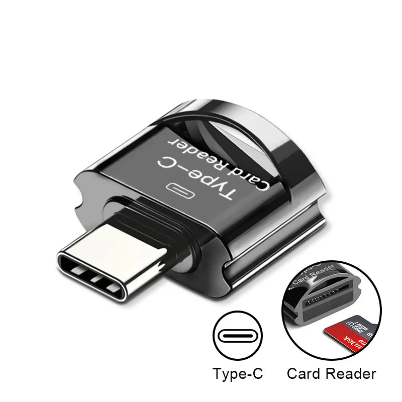 Type C To Microsd TF Adapters OTG Smart Memory Card Reader Type-C Micro USB To Micro-SD Adapter For PC/Mac