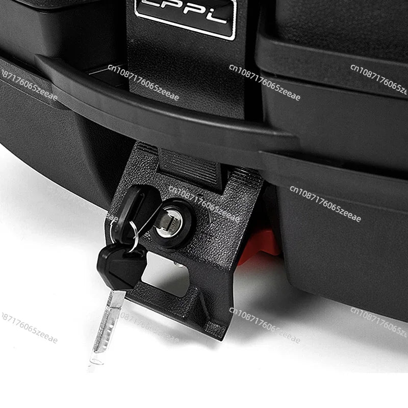 45L Motorcycle Tour Tail Box Motorcycle Luggage Box Top Case with 2 Keys Multifunctional  for Luggage Storage