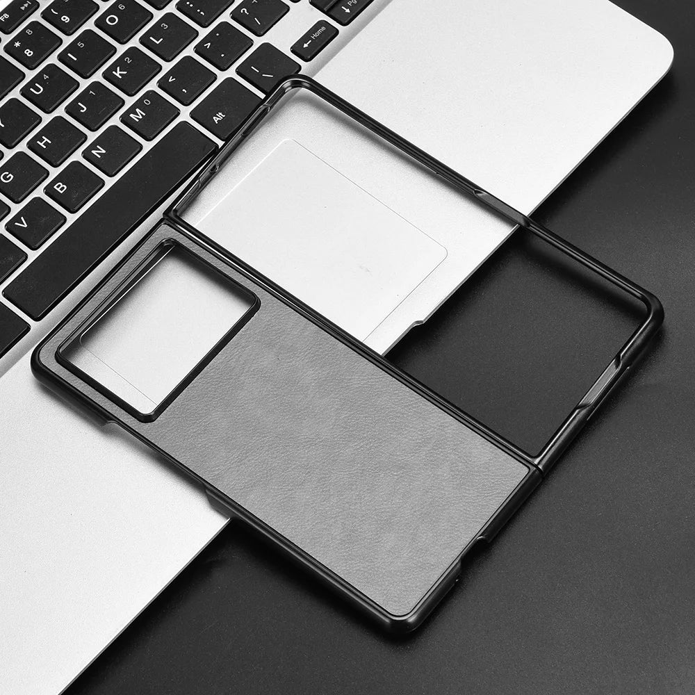 For Tecno Phantom V Fold 2 Case Luxury Leather Skin Texture Ultra Thin Slim Back Cover For Tecno Phantom V Fold2 Phone Cases