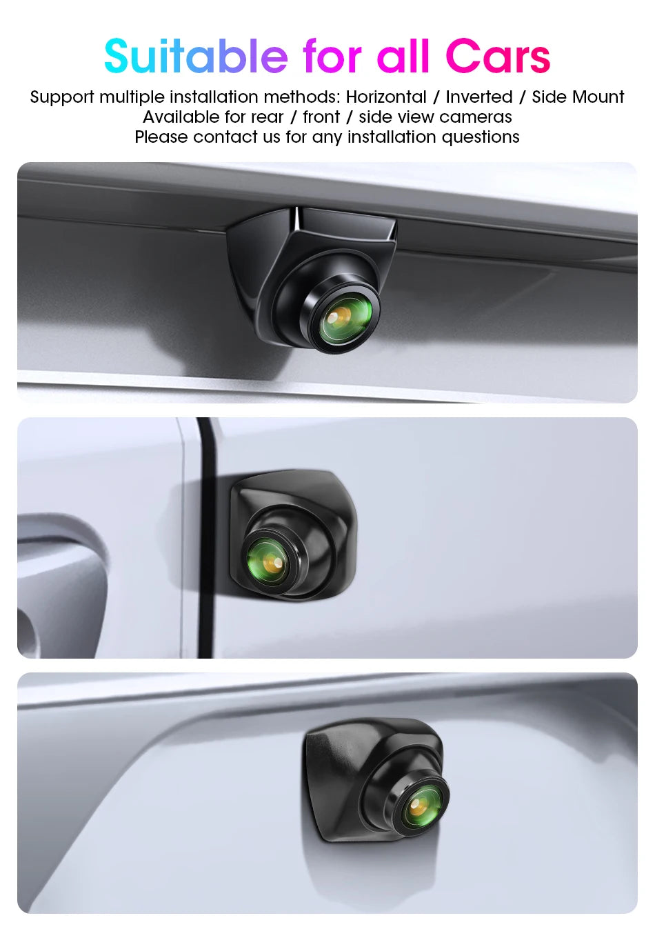 AHD 1920x1080P CVBS Night Vision 12V IP68 Waterproof 170° Degree Fisheye Golden Lens Full HD Vehicle Backup Car Rear View Camera