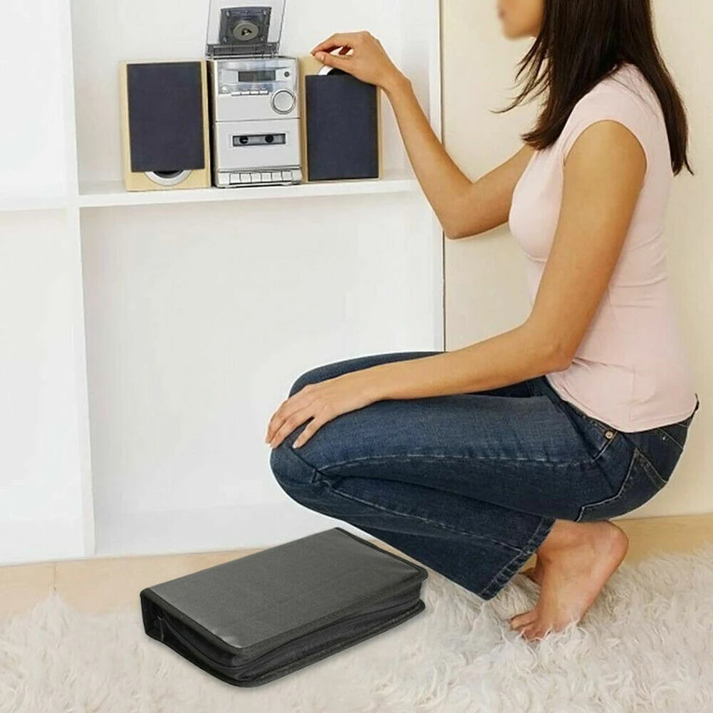 Album Storage Sleeve Dustproof Zipper Album Storage Holder Case Double-side CD DVD Storage Organizer Wallet Album Carrying Case