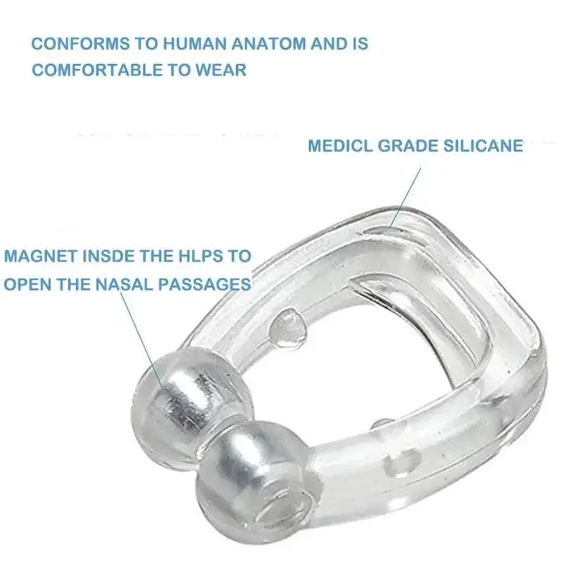 4Pcs Silicone Magnetic Stop Snoring Device Anti Snore Clip Professional Sleeping Aid Relieve Snore Latest Anti Snoring Devices