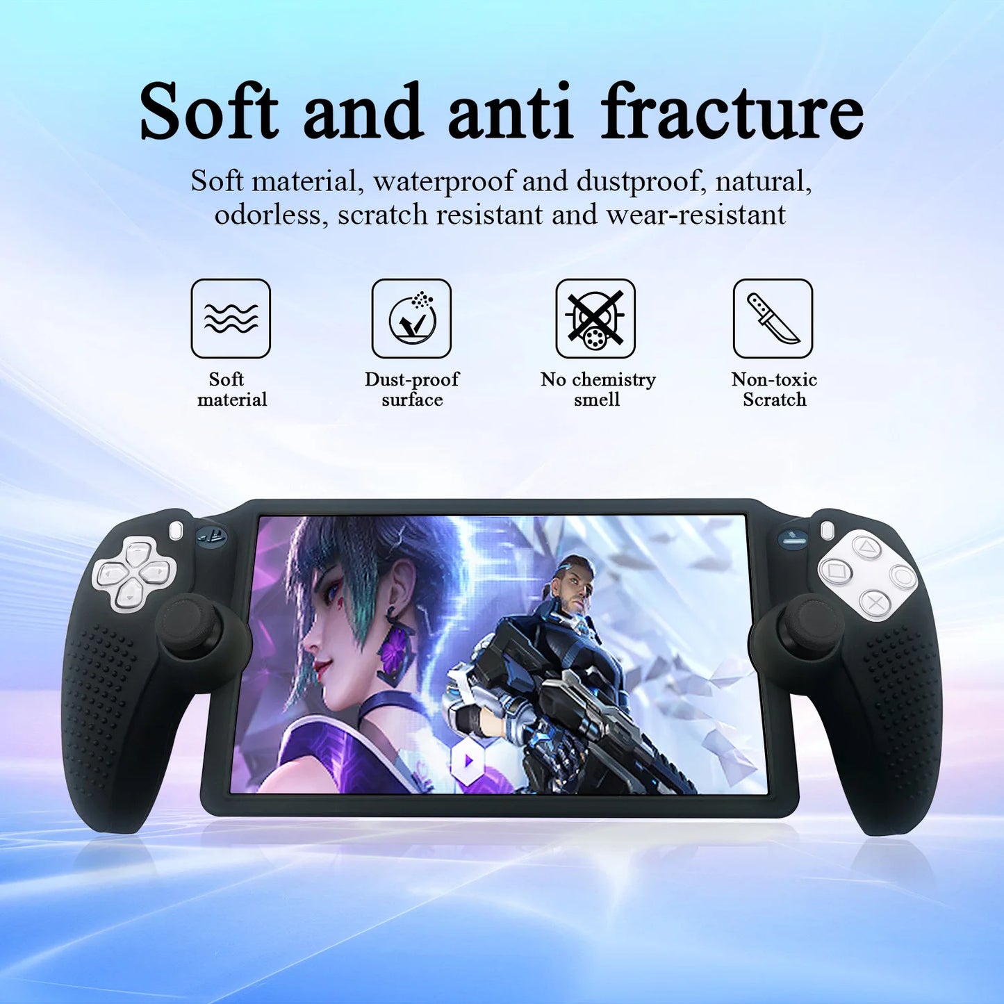 Silicone Protection Skin for PS5 Playstation Portal Game Console Soft Case Sleeve Anti-Scratch Non-Slip Gamepad Cover Grip Case