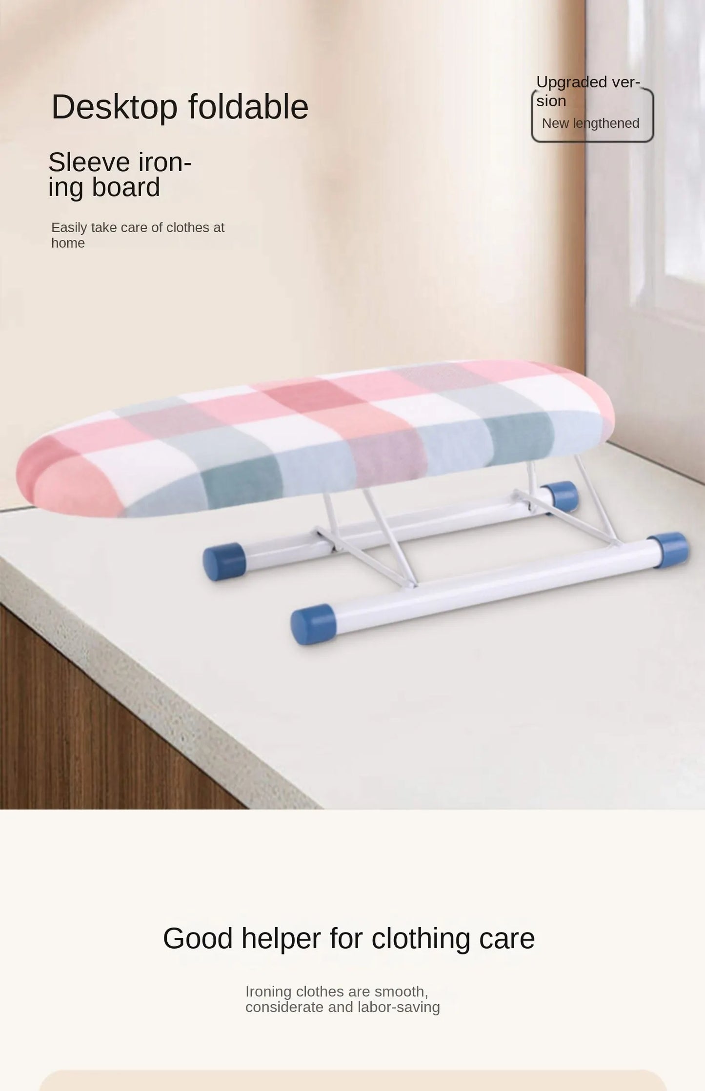 Portable Mini Ironing Board Rack for Clothes, Sleeves and Shirts - Small Size, Easy to Store and Carry