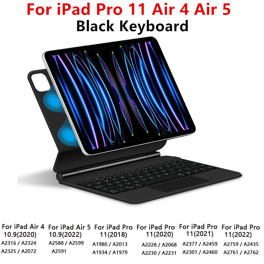Magic Keyboard for iPad Pro 11 12.9 Air 4 Air 5 for iPad 10th Generation Pro 12.9 6th 5th 4th 3rd Gen Smart Cover Magnetic Case