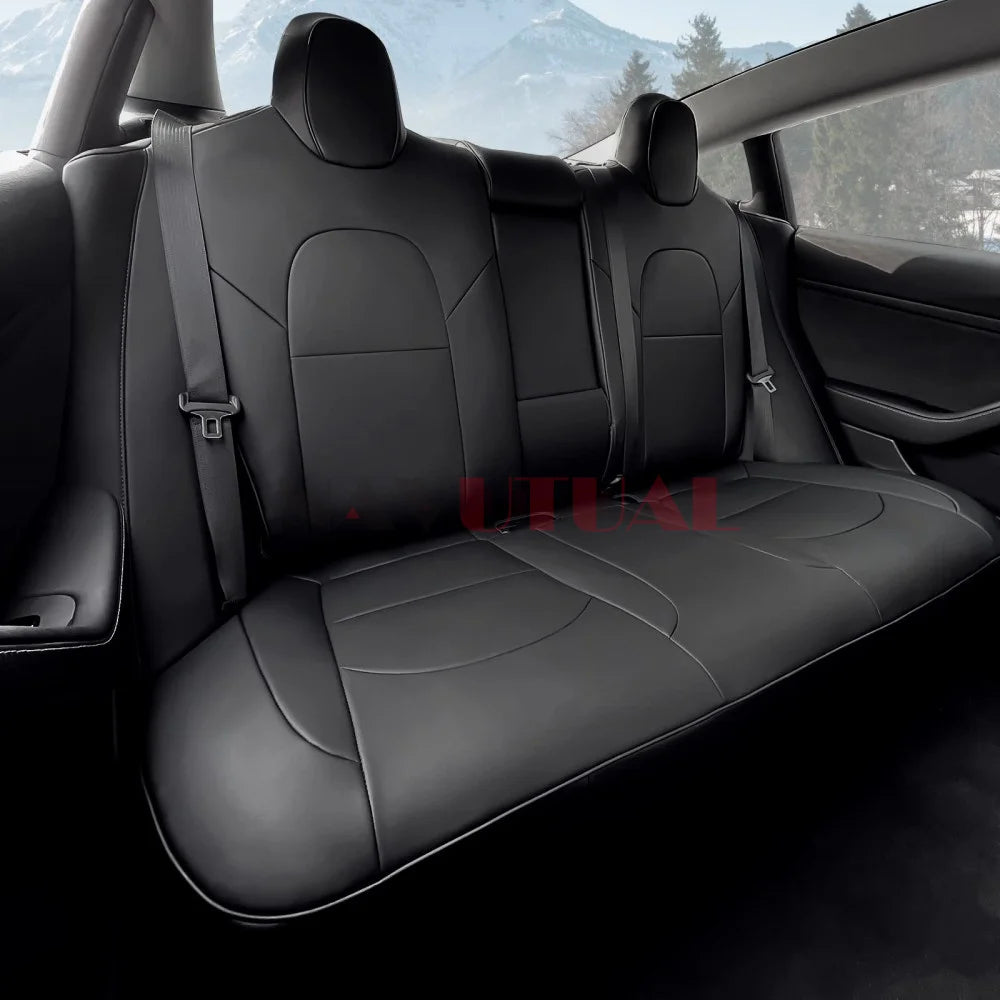 Seat Covers for Tesla Model Y 3 Seat Covers 2023-2020 Black seat Covers Interior Cover Nappa Leather Car Seat Accessories Black