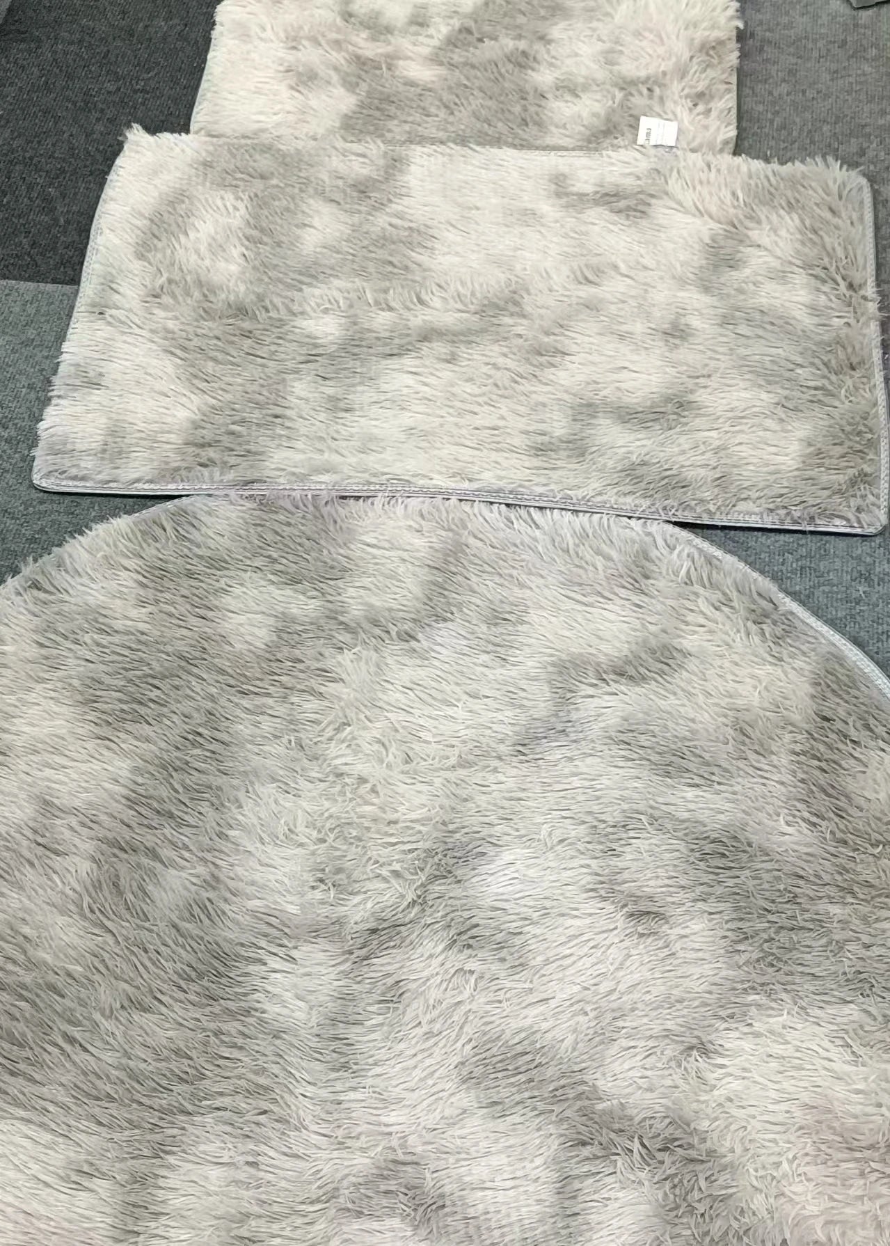 VIKAMA Solid Color Simple Nordic Tie-dye Carpet Living Room Bedroom Bbed Sofa Comfortable Blanket Silk Wool Floor Mat All Spread