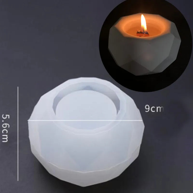 3D Lotus Silicone Mold Jar DIY Aromatherapy Candle Mould Pot Handmade Jewelry Storage Box Making Concrete Candle Jar Planter