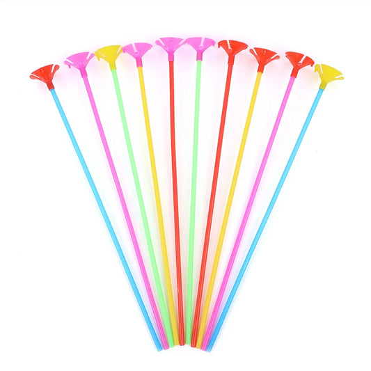 10/20/30pcs 30cm Latex Balloon Stick Macaron Balloons Rods Holder Sticks Wedding Party Inflatable Balls Decor Accessories