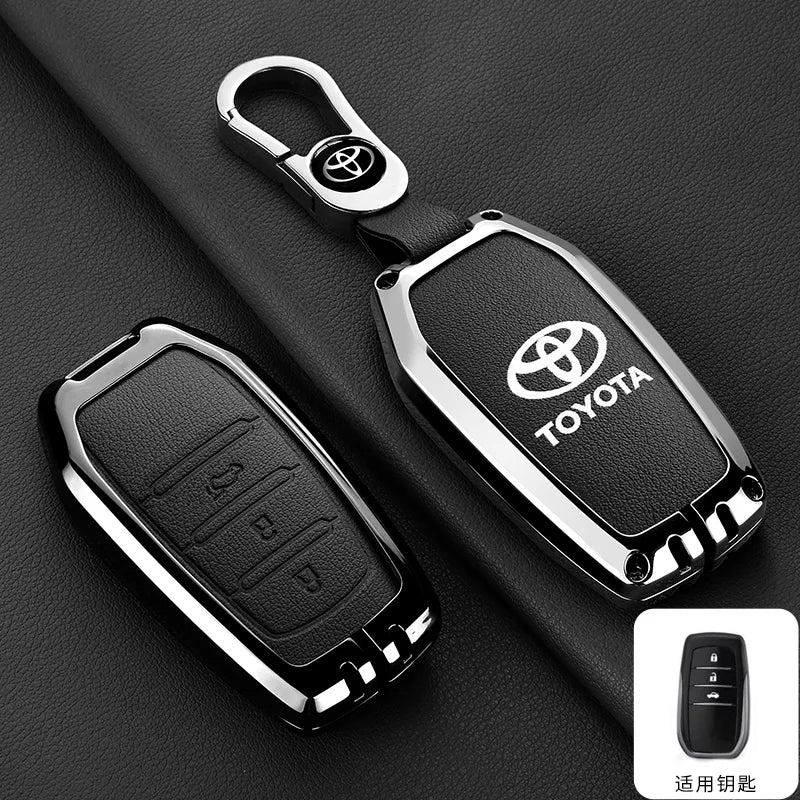 Car Remote Key Case Cover For Toyota CHR Hilux Fortuner Land Cruiser 200 Camry Corolla Crown RAV4 Highland Keychain Accessories