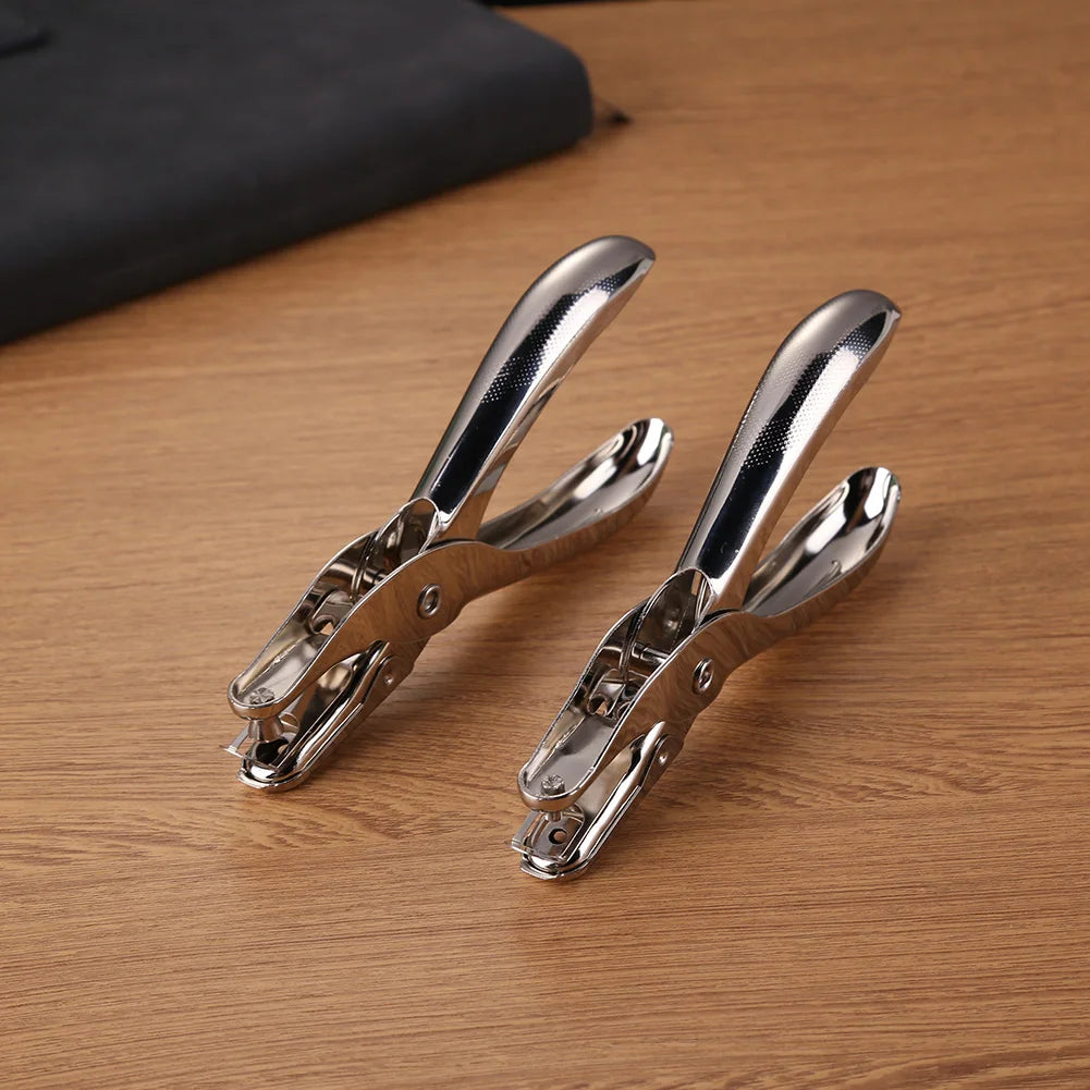 3/6mm Hole Puncher Portable Single Hole Punch Paper Material Scrapbooking Handheld Metal Craft Office Binding Supplies