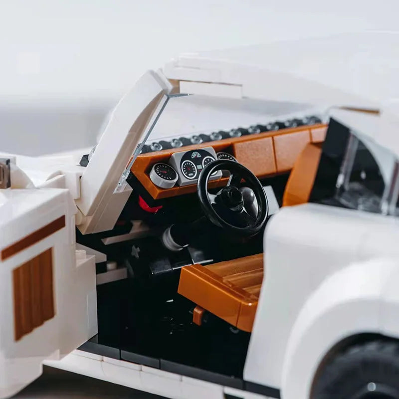 1458 Particle Technical Building Blocks Set 2in1 Race Classic Model  Retro Roadster Toy Adult Boy Assembled Model Christmas Gift