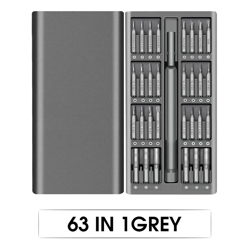 63 in 1 Precision Screwdriver Set Home Hand Repair Tool Kit Magnetic Phillips Drill Bits for iPhone Xiaomi Camera Glasses Watch