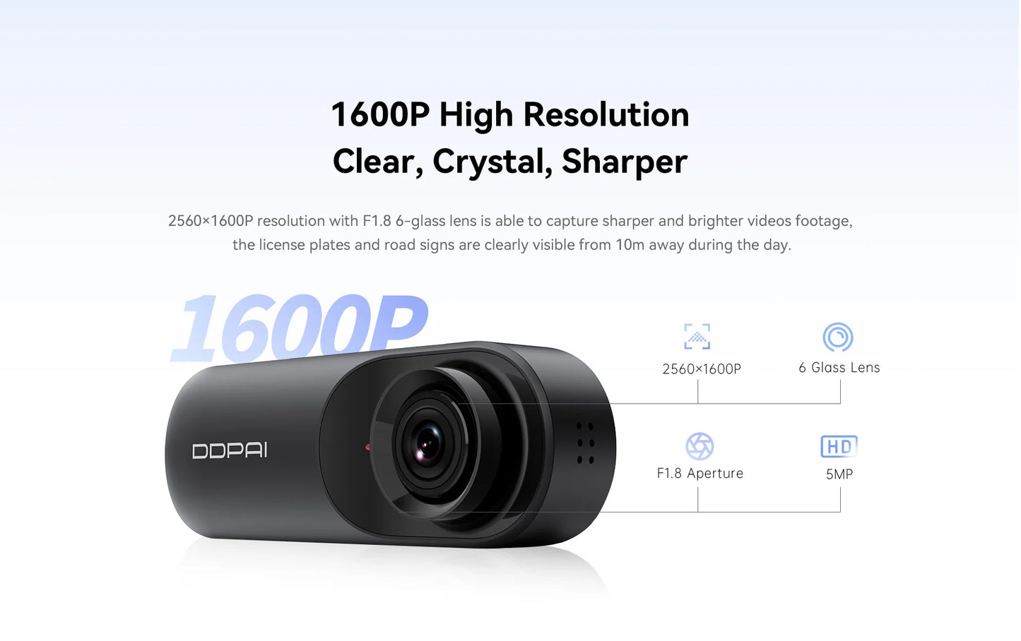 DDPAI Mola N3 Pro  Dash Camera Driving Vehicle Cam Wifi Smart Connect Car Recorder 1600P HD