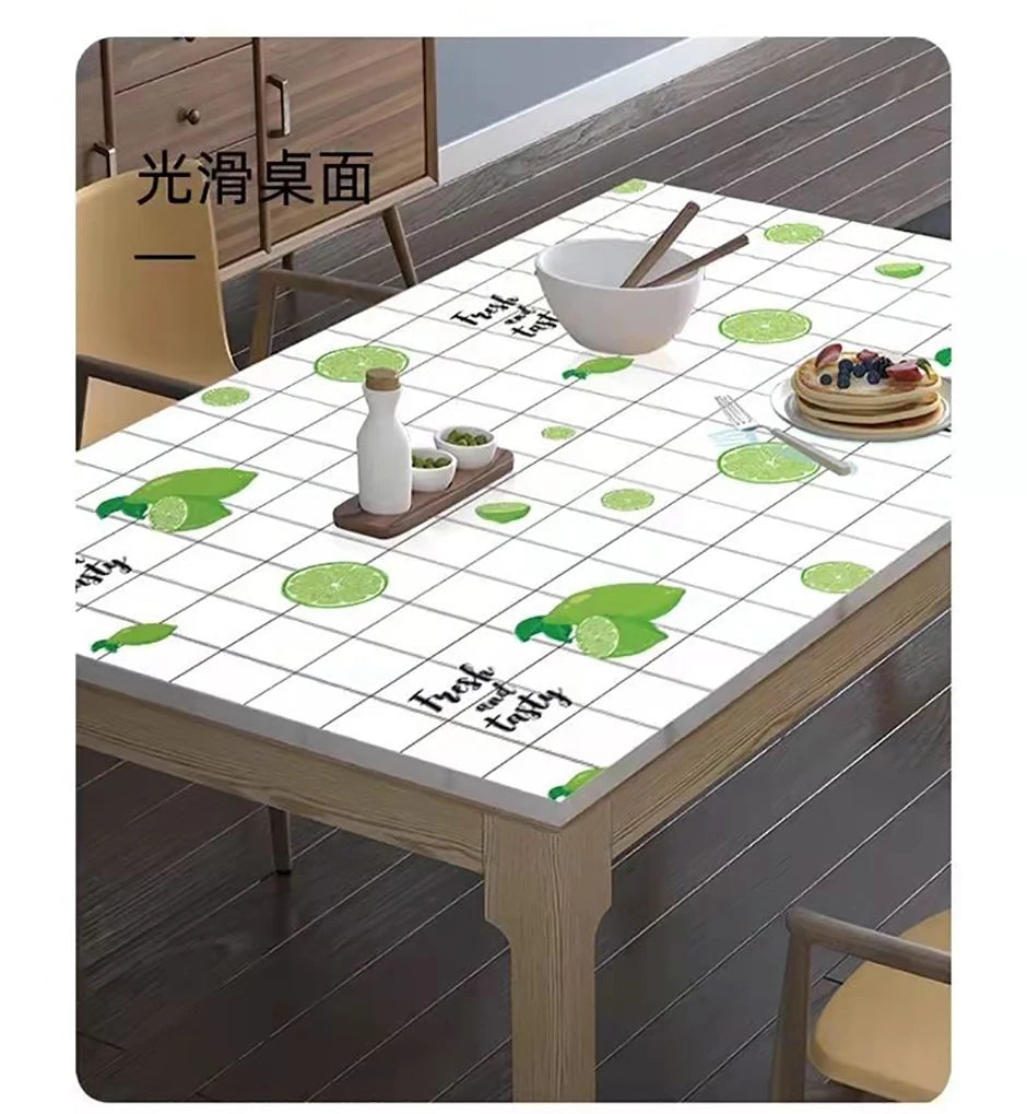 Kitchen Oil Resistant Stickers Waterproof Self-adhesive Wallpaper Stove Countertop Protective Pad Cabinet Countertop Marble Film