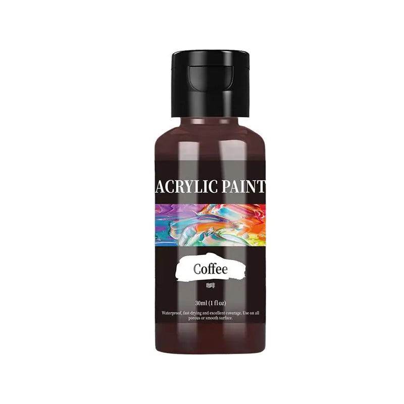 24 Colour Acrylic Paint Colors Bottled Acrylic Paint Set Paint For Fabric Clothing Painting Rich For Leather DIY Pigment