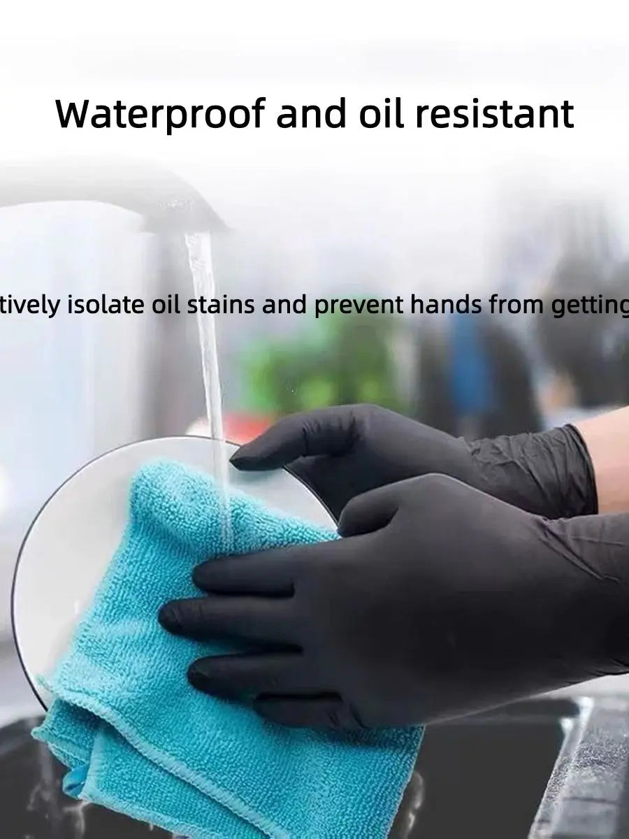 Disposable black gloves, multi-purpose, latex-free, sterile, medical, cooking, home use, easy, simple and clean
