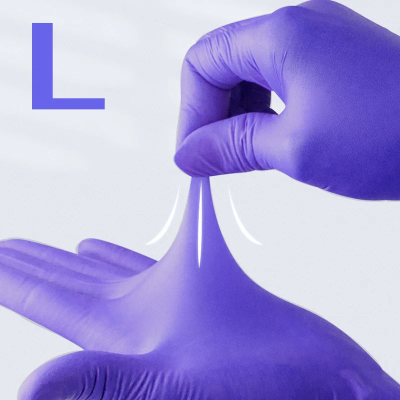 20/50/100/200/4001000pcs disposable purple nitrile gloves, suitable for car kitchens, gardening, and home cooking
