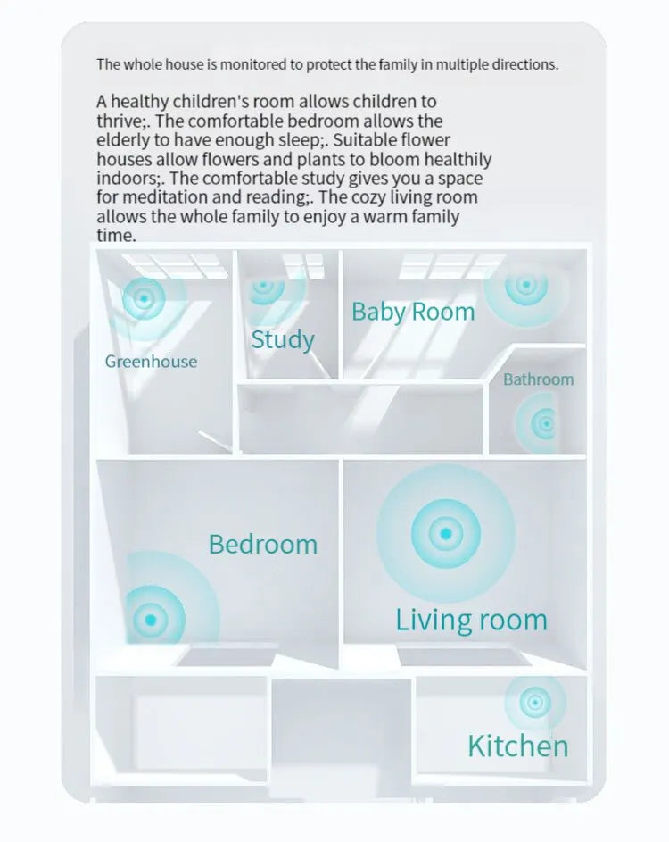Humidity sensor, indoor thermometer, hygrometer, temperature and humidity monitor, with LCD display screen, displaying Celsius t