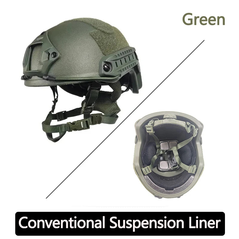 Ballistic ACH High Cut Tactical Helmet Kevla High Quality safety Helmet NIJ IIIA FAST Wendy's Suspension Pad Ballistic Helmet