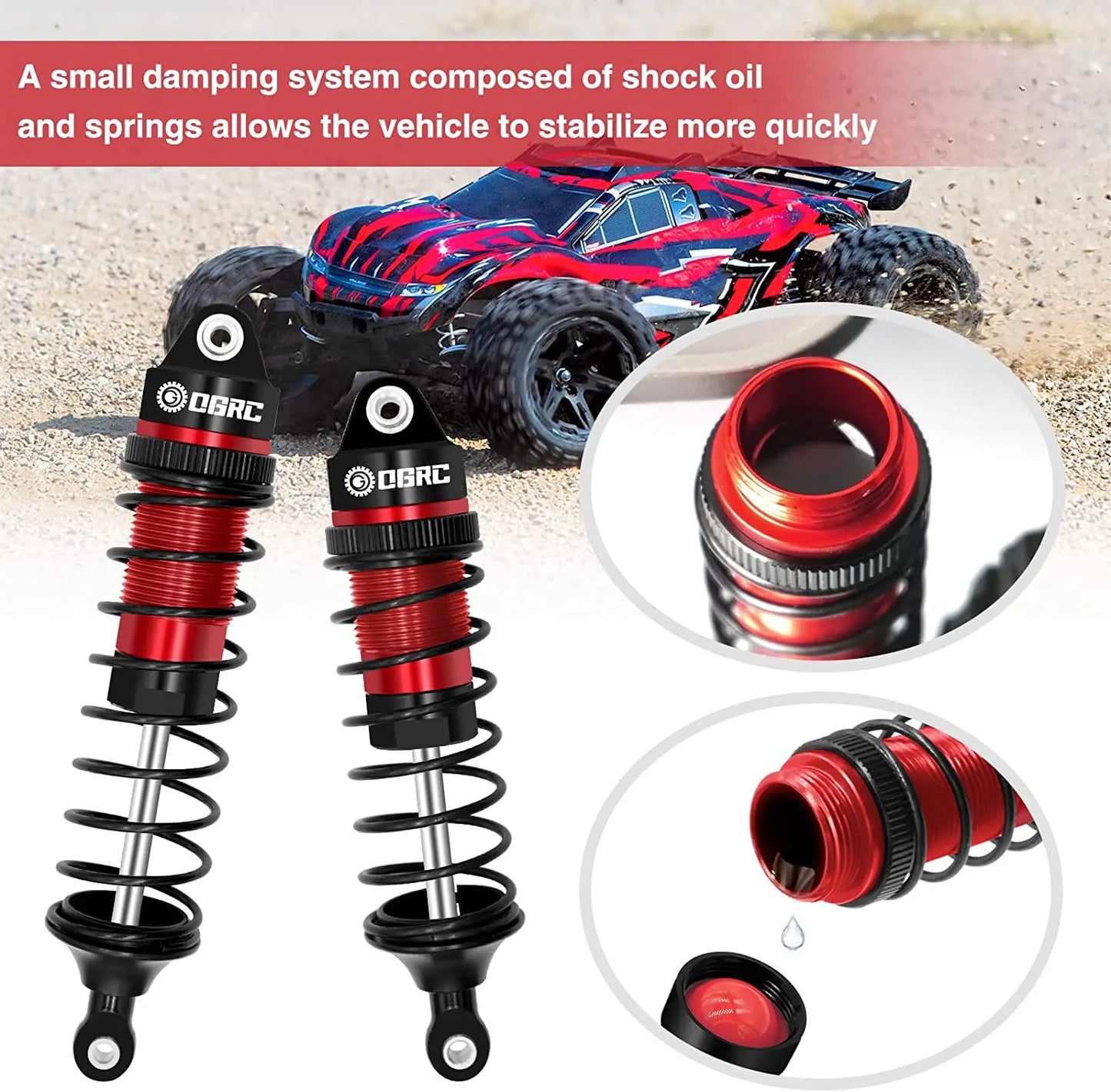 OGRC Oil Shock Absorber RC Shock Damper for Traxxas Slash 2WD Hoss Rustler 4X4 VXL Slash 4X4 Bandit Nitro Stampede 1/10 Parts