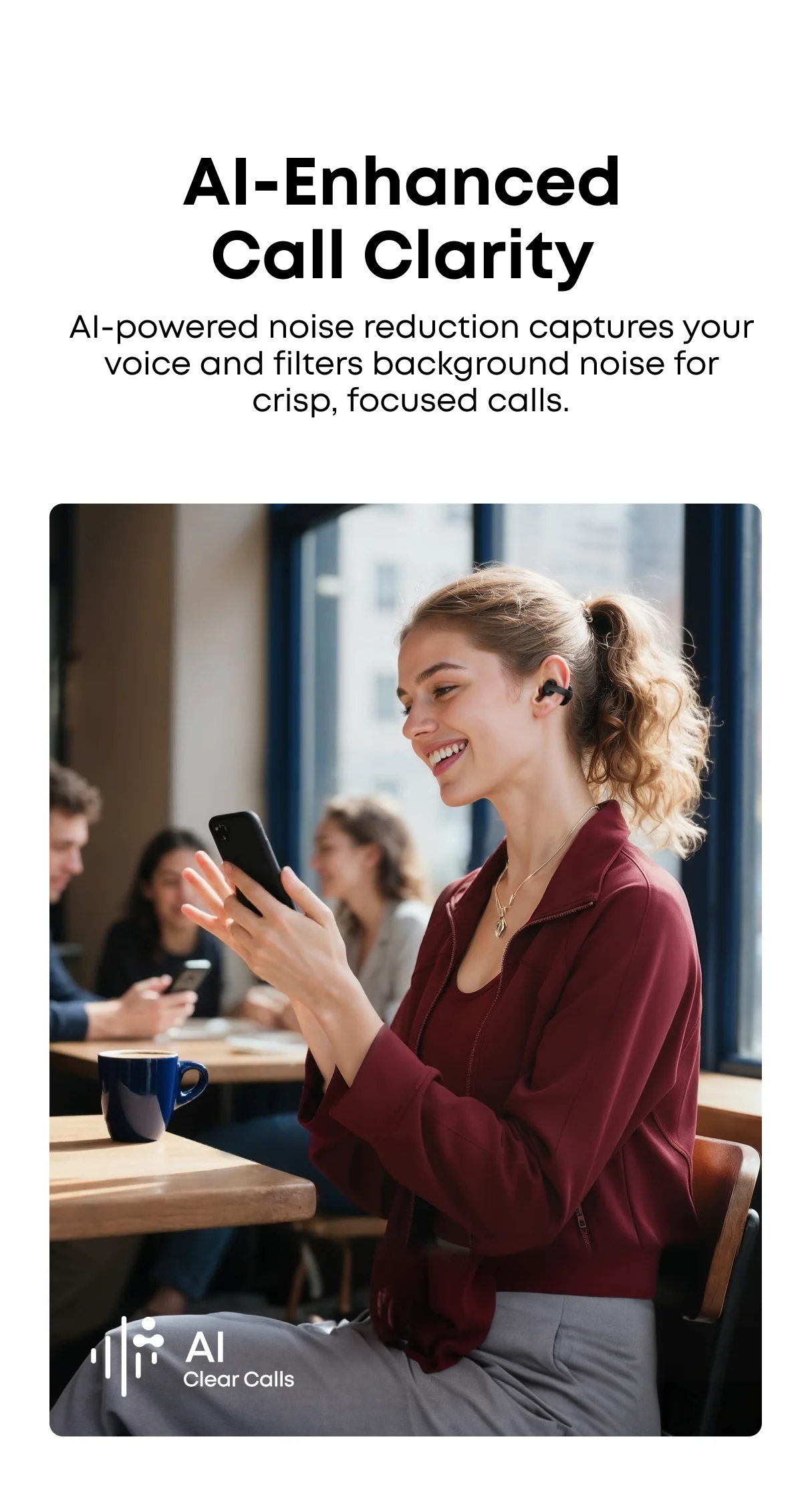 In Stock SoundCore C50i Comfortable Clip on Earbuds with Powerful Bass IP55 Bluetooth 6.0 Earphones AI-Enhanced Call Clarity