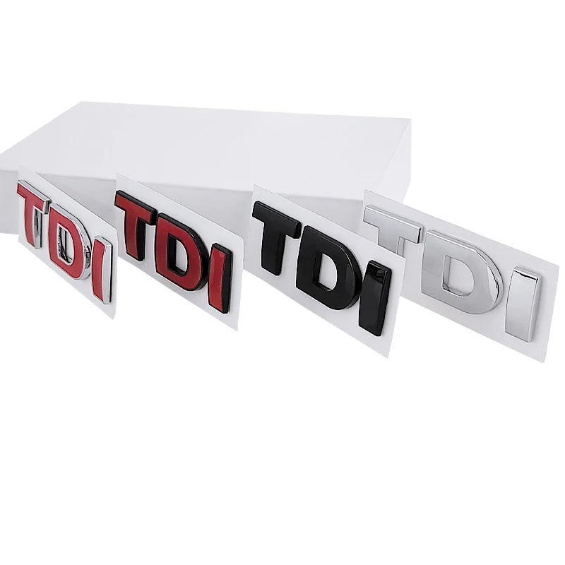 3d ABS Black Logo TDI Emblem Car Trunk Badge For VW Passat Jetta Touareg Tiguan Touran Golf 4 5 6 Caddy TDI Sticker Accessories