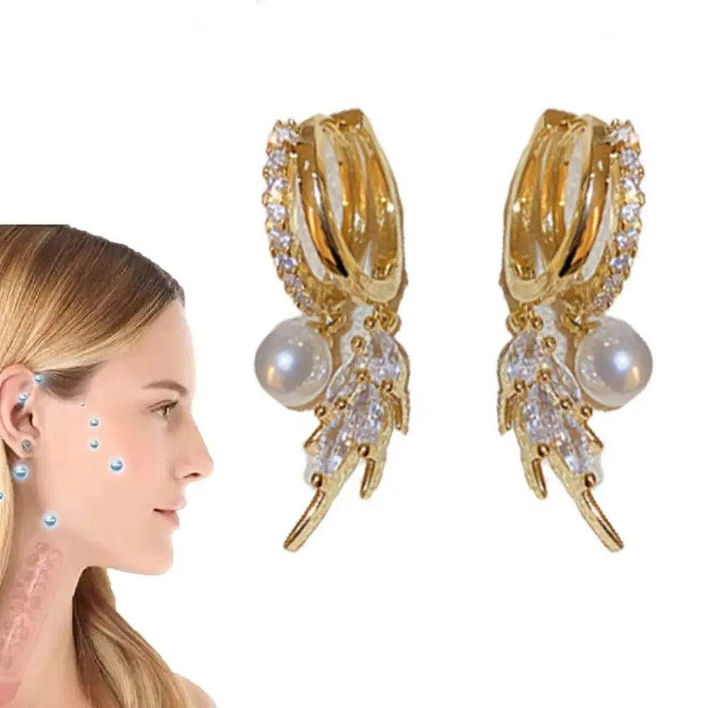 Lymphatic Drainage Earring Lymphatic Magnetotherapy Drop Earrings Magnetherapy Germanium Earrings for Women Weight Loss Jewelry