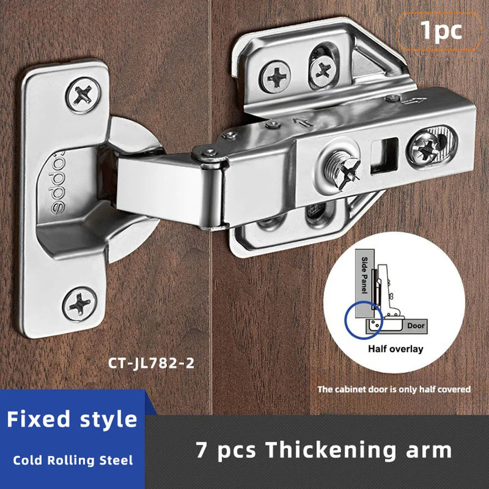 1pc Furniture Cabinet Hinge Cold Roll Steel Door Hydraulic Hinges Damper Buffer Soft Close For Kitchen Furniture Hardware