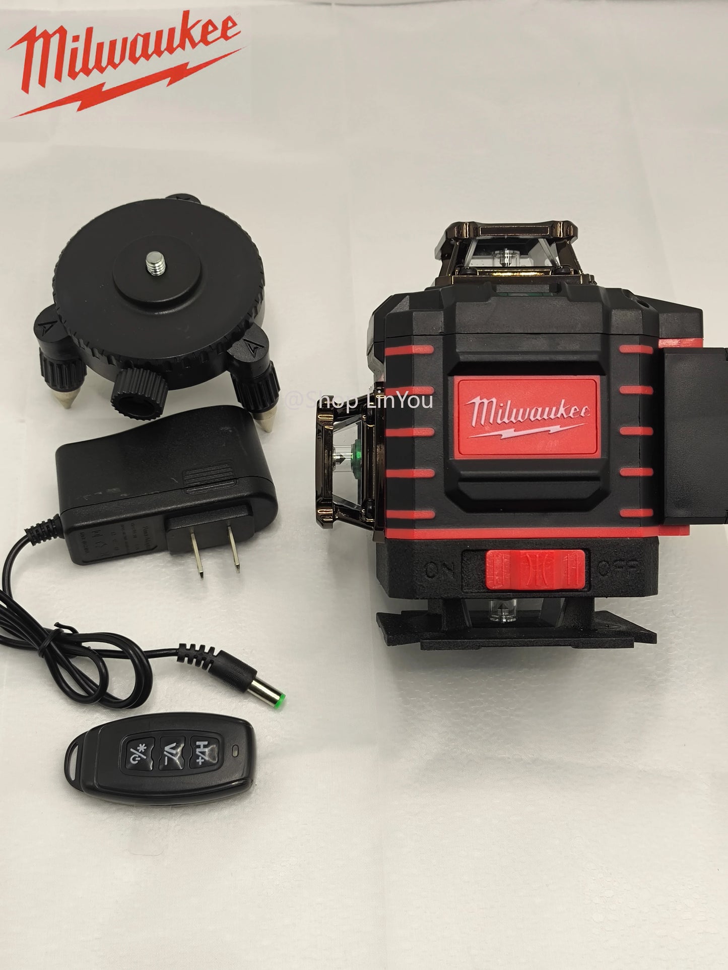 Milwaukee 4 Sides*360 Degree Vertical 4.2V 3-4D Laser Level Green Beam 16 Lines Self-leveling Vertical Cross Line Lase