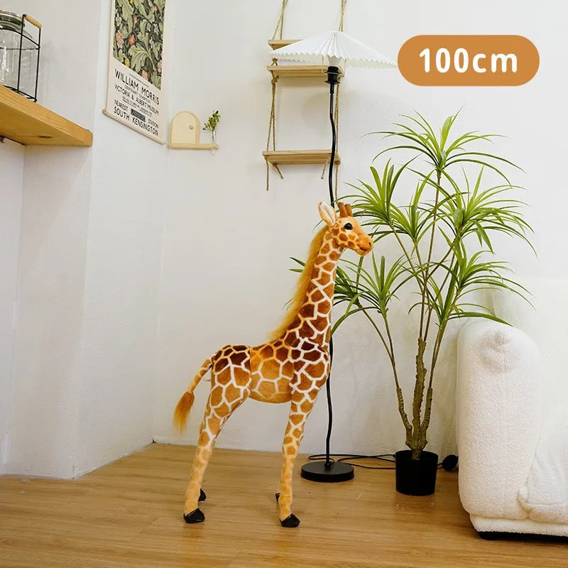 New 1pc Giant size Giraffe Plush Toys Cute Stuffed Animal Soft Giraffe Doll Birthday Gift Kids Toy