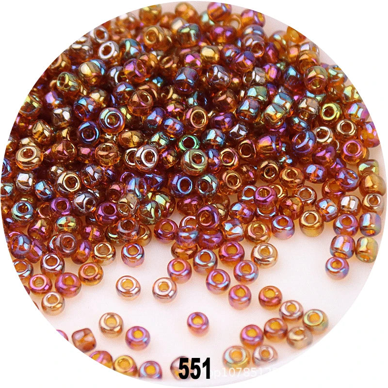 1.5mm 2mm 3mm 4mm Cezch Clear AB Colorful Glass Beads 15/0 12/0 8/0 6/0 Loose Seedbeads for Needlework Jewelry Making DIY Sewing