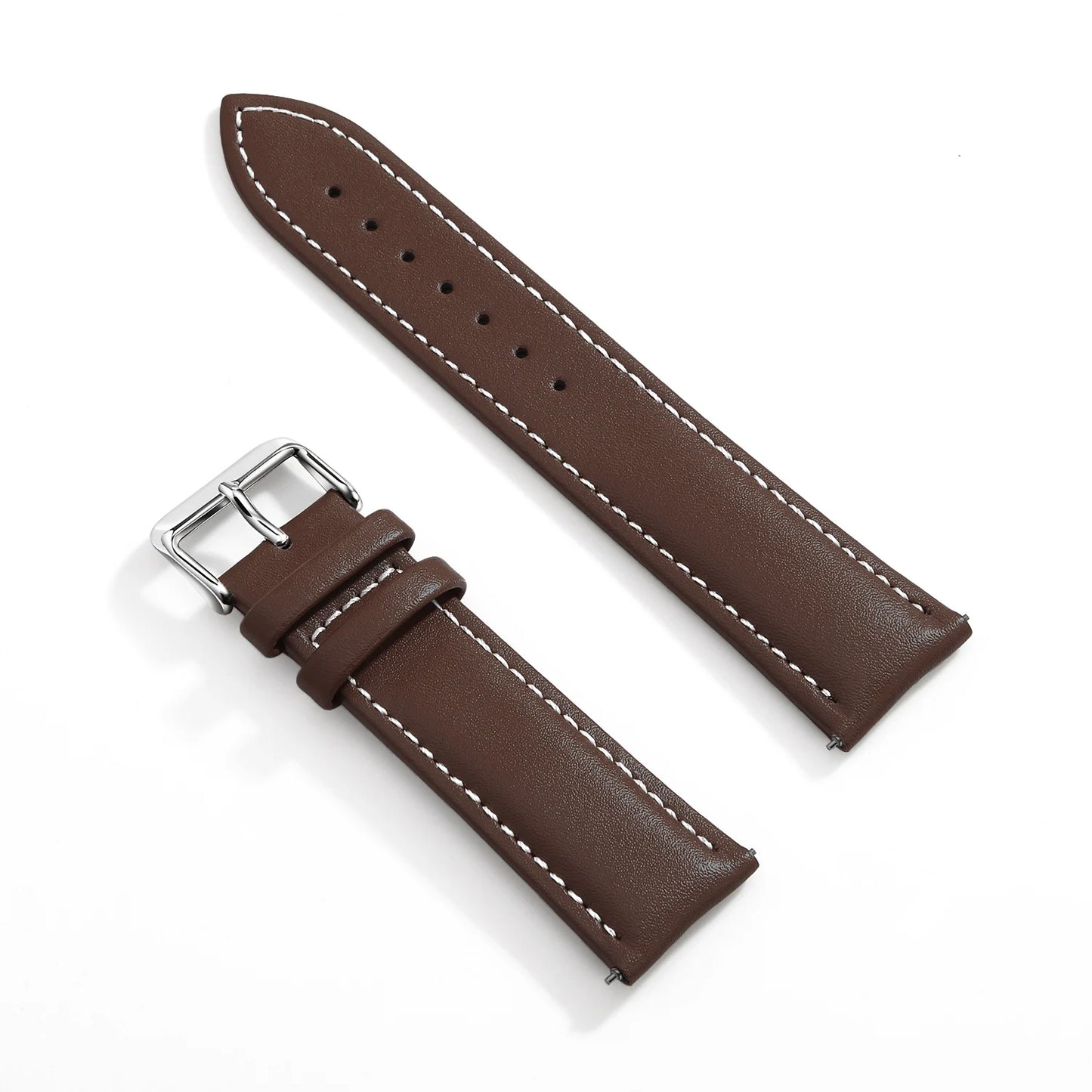 Top Grain Genuine Leather Watch Band, Quick Release 18mm/20mm/22mm Watch Straps, Fits Samsung Galaxy Watch, Garmin Huawei Watch