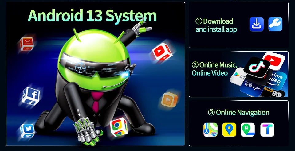 Imagebon 10.26 Inch Android 13 8 Core Rearview Mirror Camera CarPlay & Android Auto Dash Cam 5G WiFi Bluetooth GPS Navigation