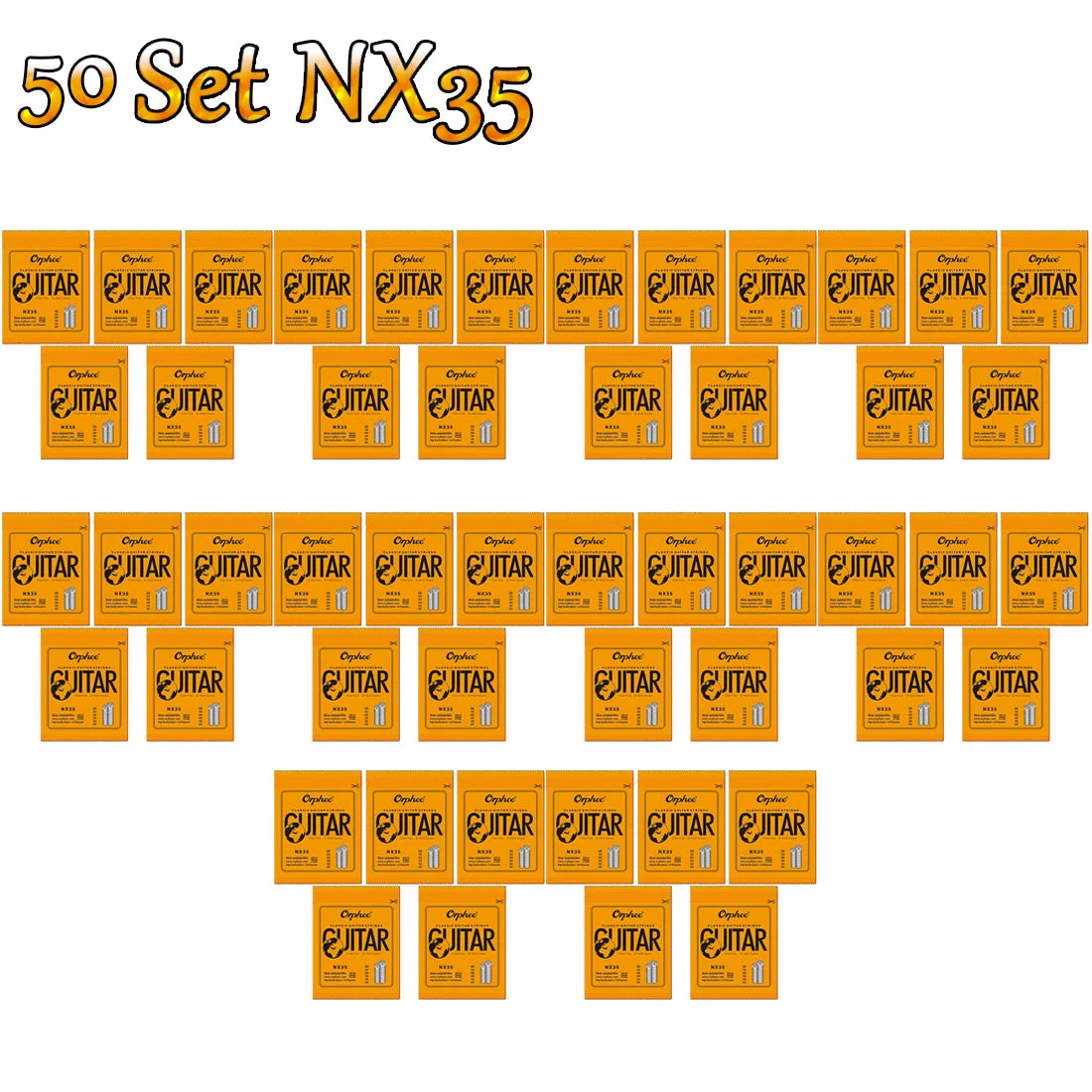 10/50 Set Orphee Classical Guitar Strings Silver Plated Wire Nylon Strings NX Series 6pcs/Set Beginners for Classic Guitar Part