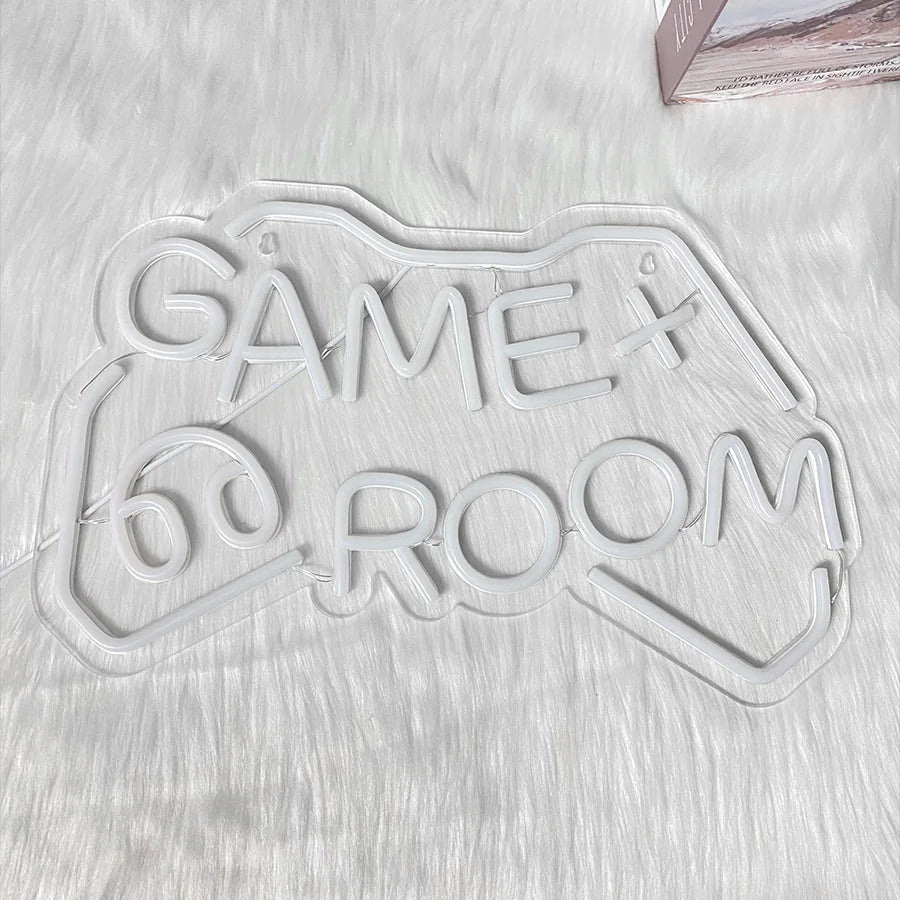 Game Room Neon Sign, Cool Gamepad Icon Usb Power Supply, Used For Bedroom, Club, Game Room, Man Cave Art Decor, Easy To Hang.