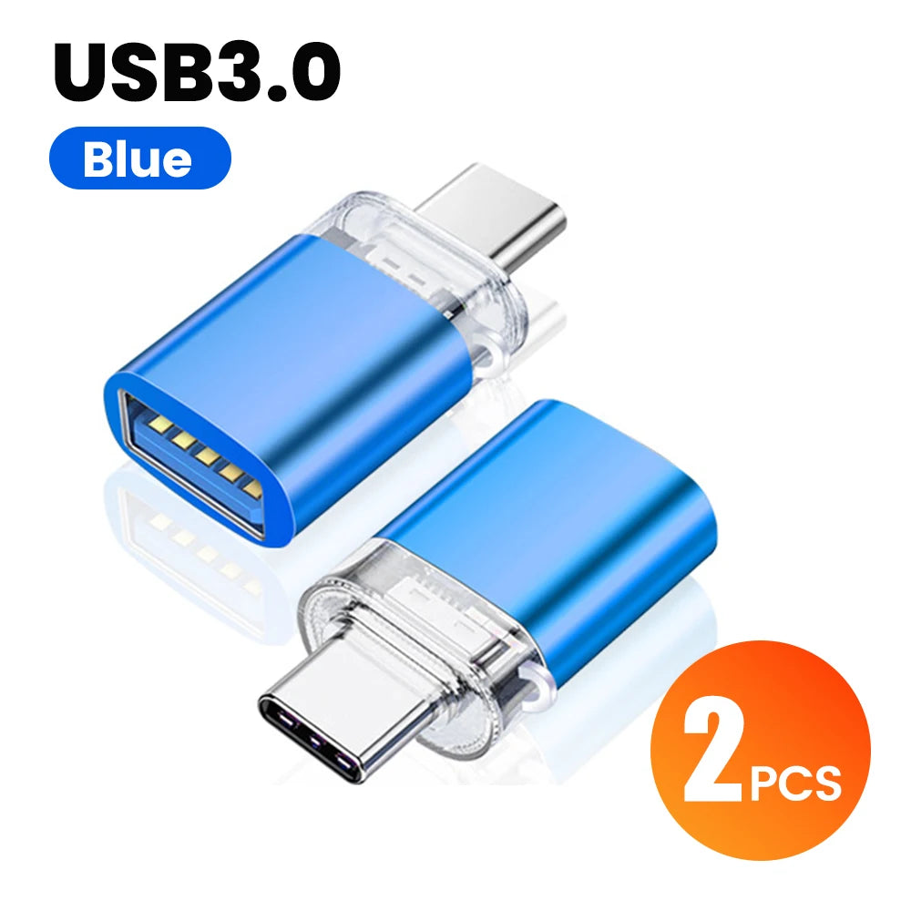 Mini OTG Type C to USB Adapter 3.0 USB C Male To USB A Female Data Connector For iphone 15 16 Xiaomi Samsung Huawei PC Laptop