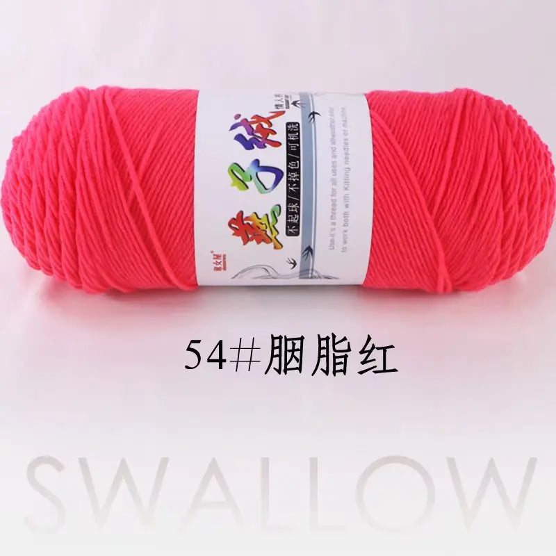 1Pc 200g Milk Cotton yarn for hand knitting Acrylic Crocheting Thread Yarn Crochet Doll sweater bag blanket slipper