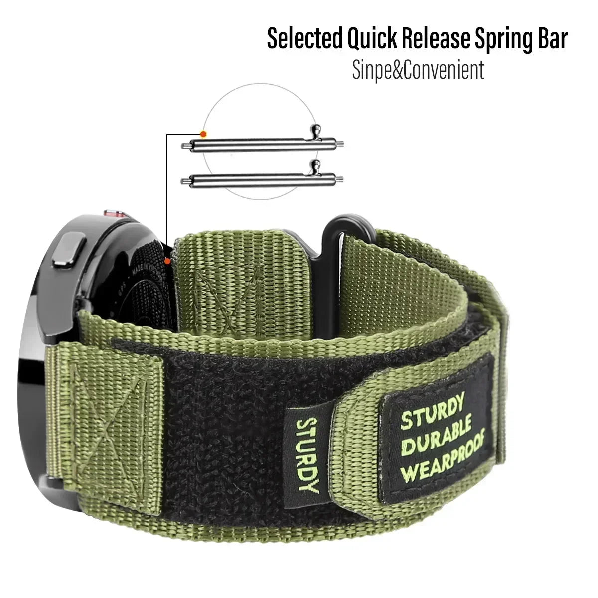 20 22mm Universal Nylon Strap for Samsung Galaxy Watch 7 6 4 5Pro/6Classic/Active2 Quick Fit Sport Bracelet for Huawei GT4 Band