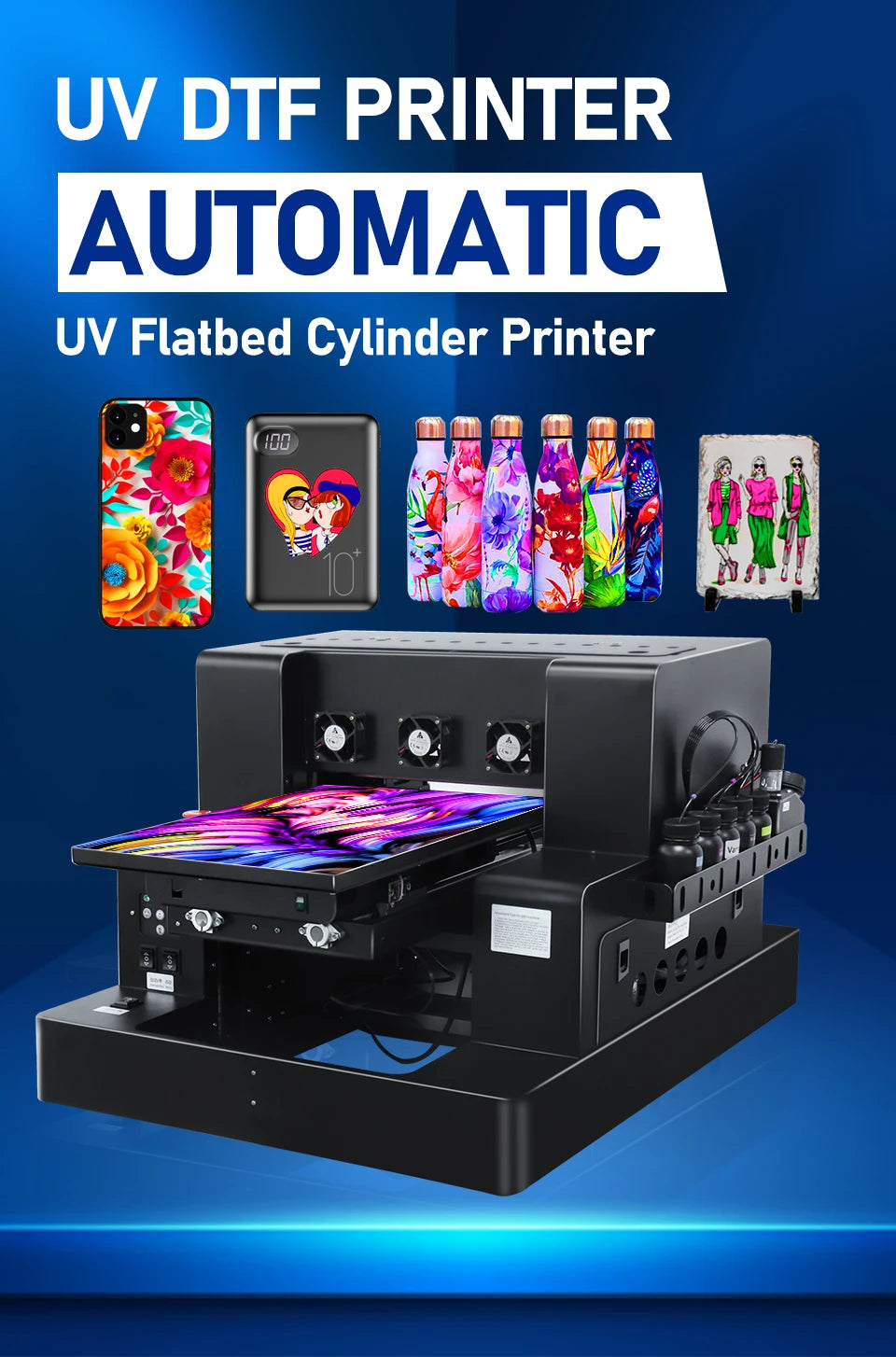 A3 A4 UV Printer For Epson L805 UV DTF Printing Machine A3 UV Flatbed Printer UV DTF Printer For Pen Metal UV Sticker Printer