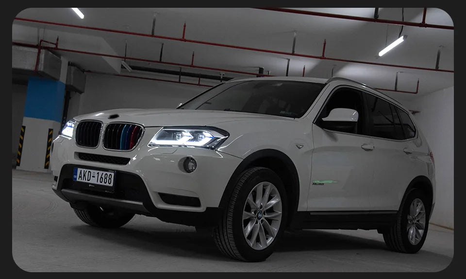 AKD Head Lamp for BMW X3 F25  LED Headlight 2010-2013 Headlights X3 DRL Turn Signal High Beam Angel Eye Projector Lens