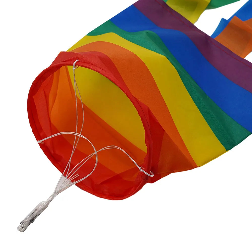 100D FABRIC 35 X 5 X 5 Inch 5 Feet Porch Deck 88 X 13 X 13cm Party Decoration Polyester Rainbow Windsock Backyard